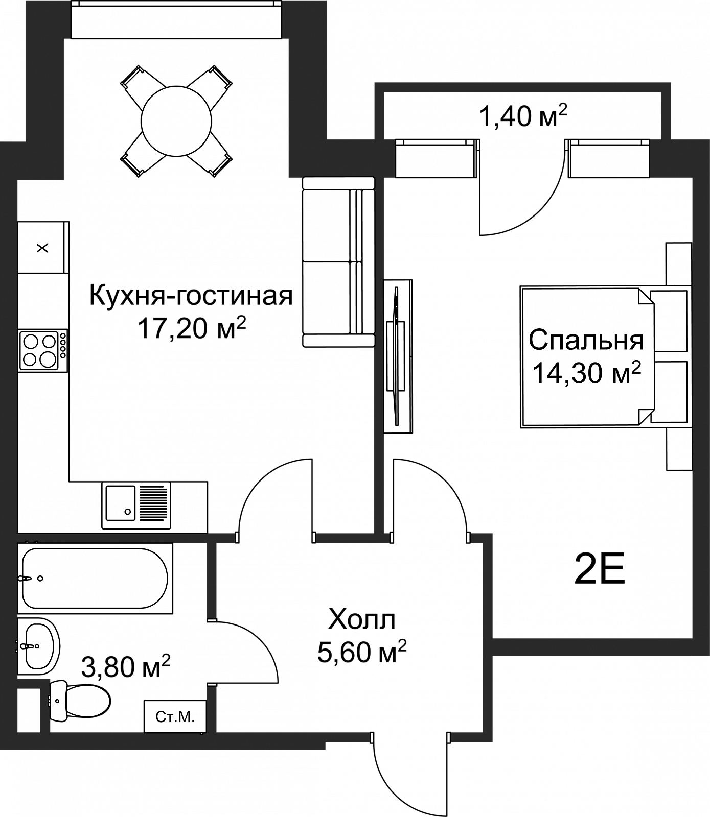 План квартиры 52