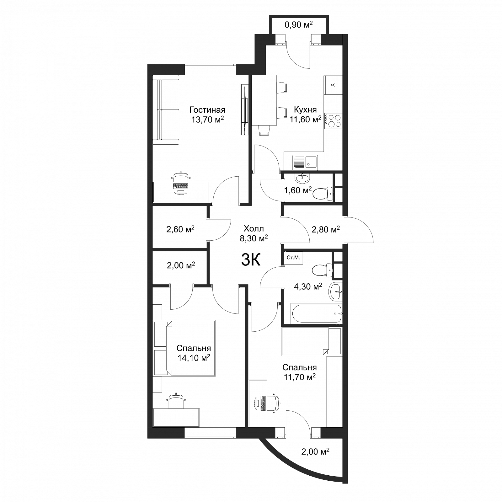 План квартиры 33