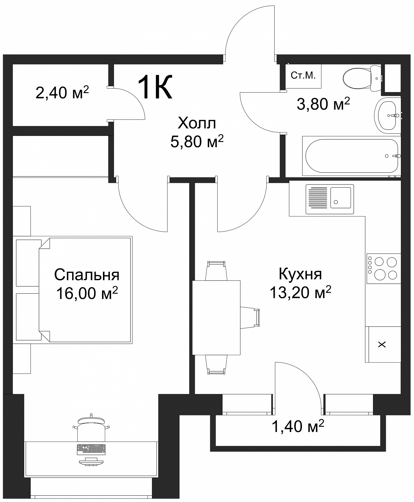 План квартиры 14